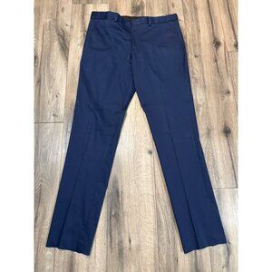 Mens Navy Imnovator Blue Dress Pants Slim Fit 32x34 Classic Style